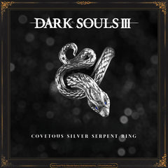 Gothic Game Silver Snake Ring