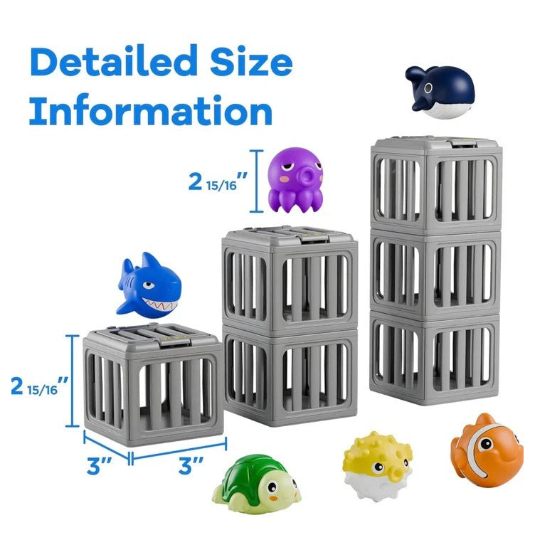 Diving Pool Toys - Rescue Sea Animals Cage Set