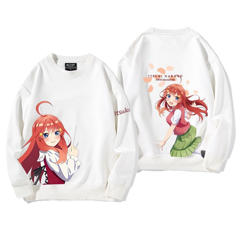 Nakano Anime Round Neck Loose Sweatshirt