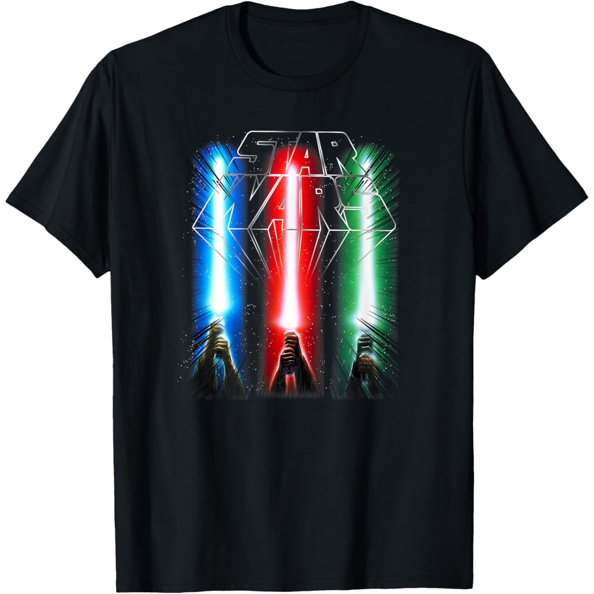 Classic Epic Lightsabers Jedi Force Logo T-Shirt