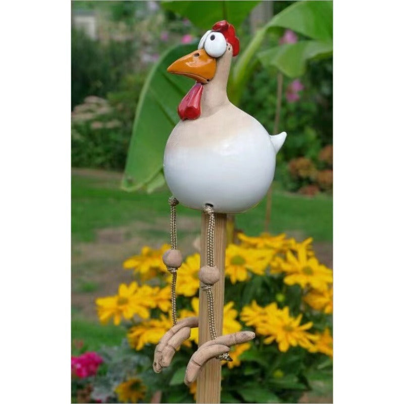 Long Legged Chicken Fence Ornament