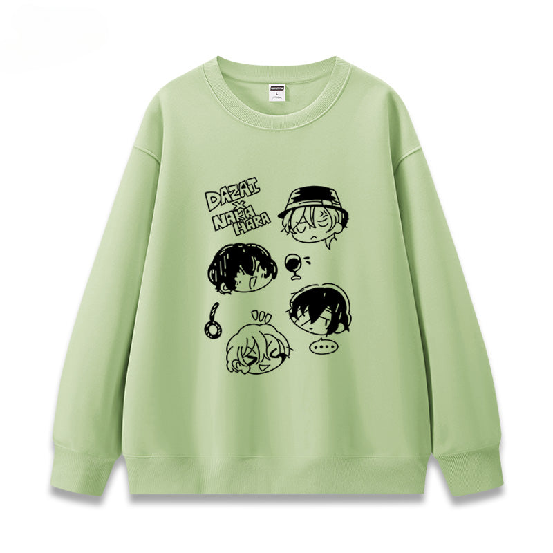 Unisex Anime Crew Neck Loose Sweatshirt