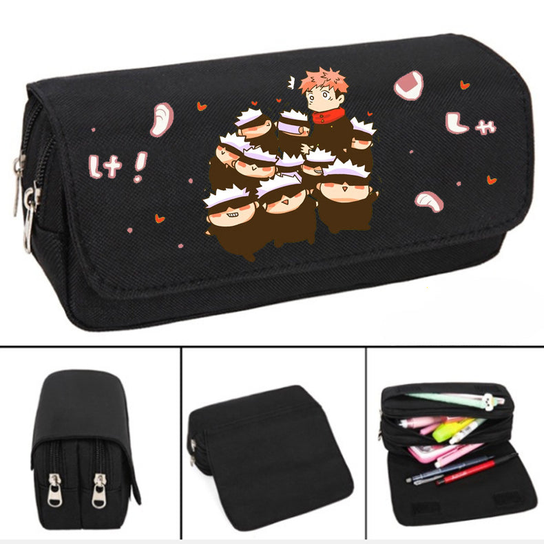 Anime Double Layer Pencil Case Stationery