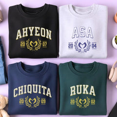 BM Logo Printed Crewneck Sweatshirt Hoodie