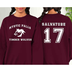 Mystic Falls Salvatore 17 TVD Inspired Sweatshirt