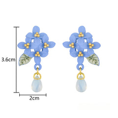 Blue Flower Earrings