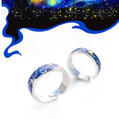 Starry Sky Couple Open Ring