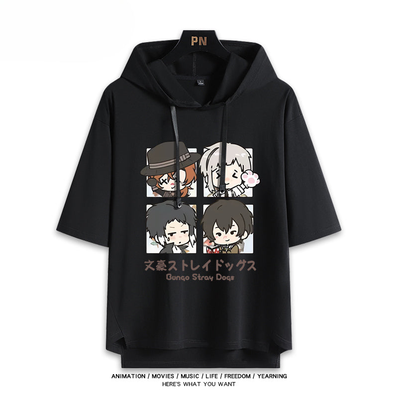 Anime Cos Hooded Short-sleeved T-shirt