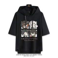 Anime Cos Hooded Short-sleeved T-shirt