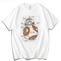 Trendy BB8 Cotton Round Neck Short-sleeved T-shirt