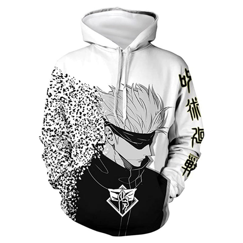 Men's Anime GOJO 3D Print Loose Hoodie