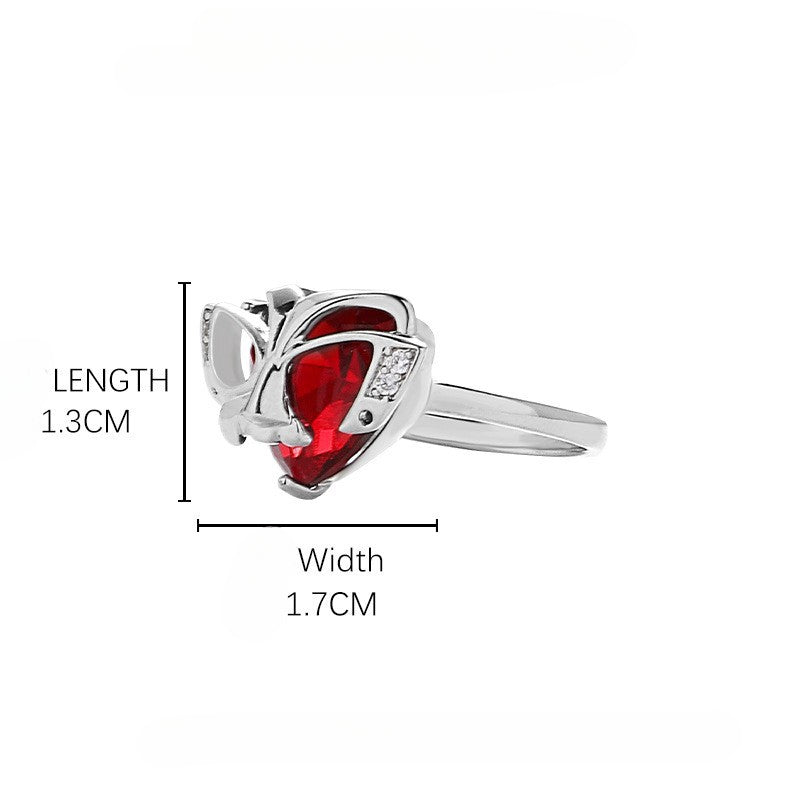 Retro Zircon Game Cos Ring