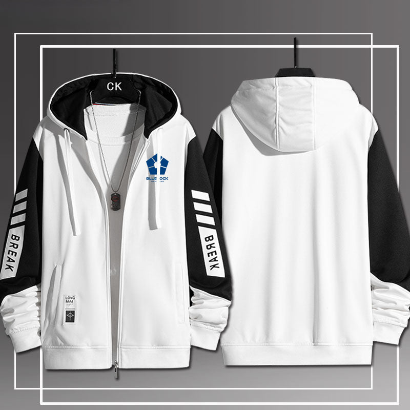 Trendy Anime Graphic Zipper Hooded Coat