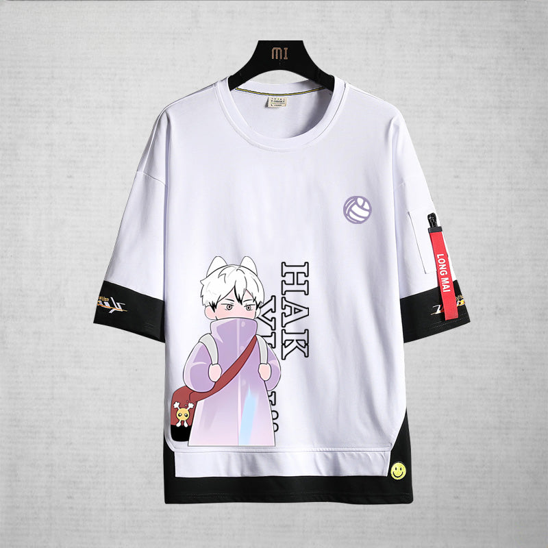 Unisex Anime Hinata Print Loose T-Shirt