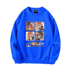 Casual Anime Dazai Graphic Loose Sweatshirt