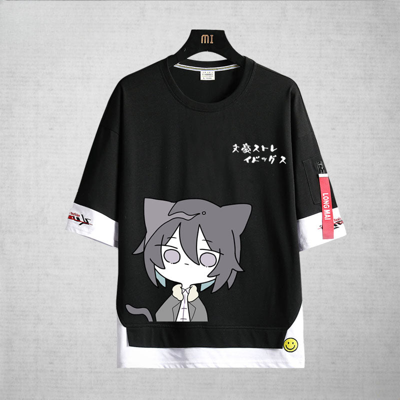 Chic Anime Cotton Loose Crew Neck T-Shirt