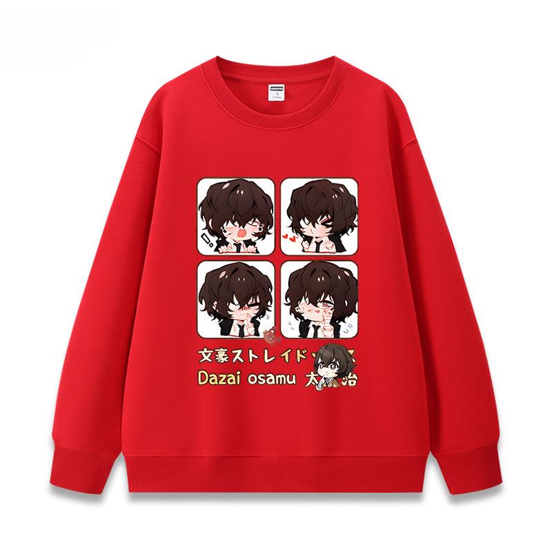 Unisex Anime Crew Neck Cotton Sweatshirt