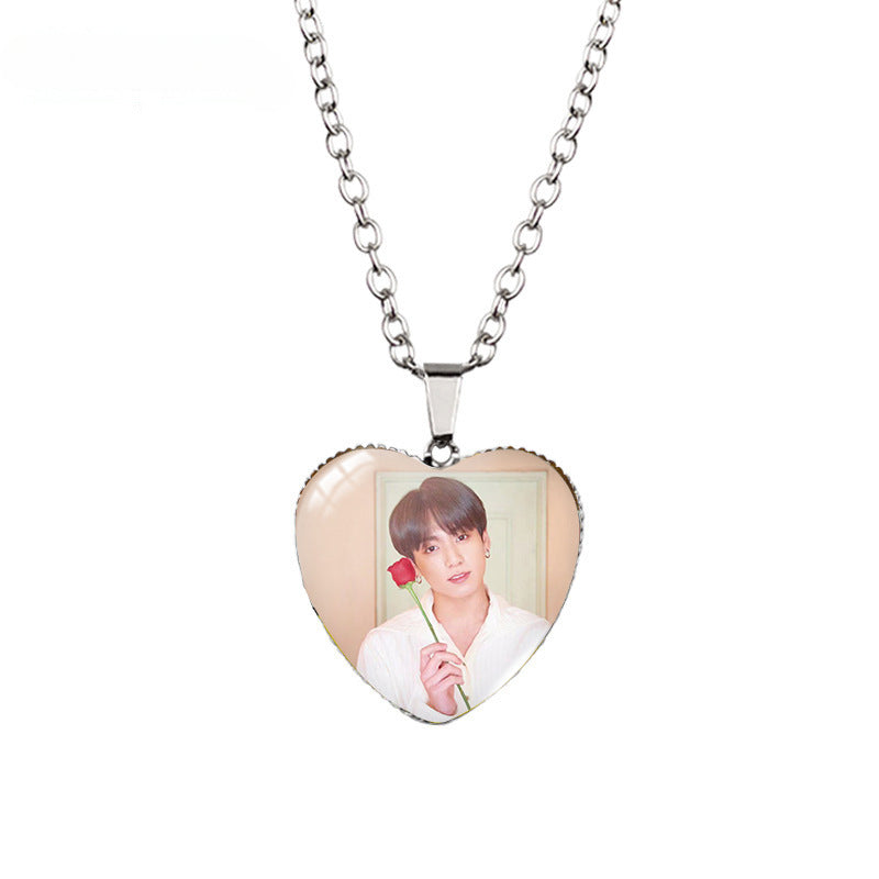 BTS Heart-shaped Necklace