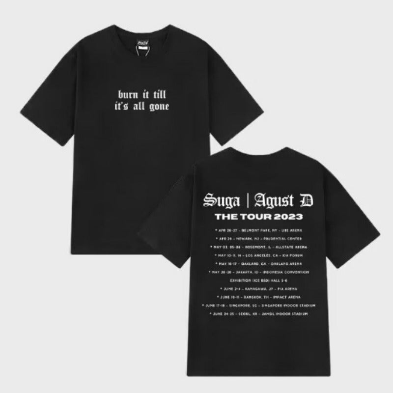 Unisex Casual SUGA Letter Print T-shirt