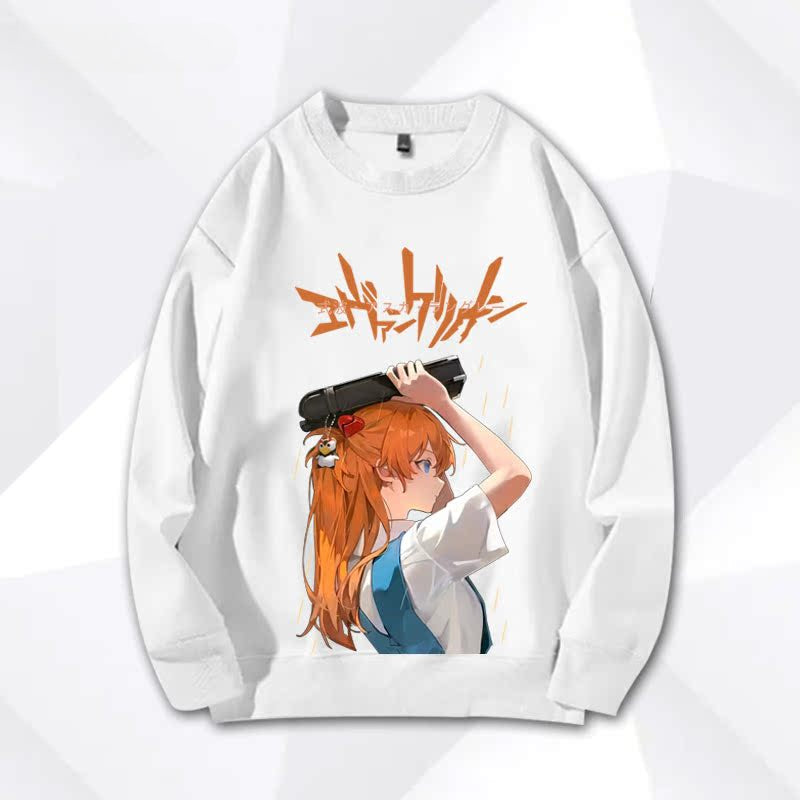 EVA Graphic Print Crew Neck Sweatshirt