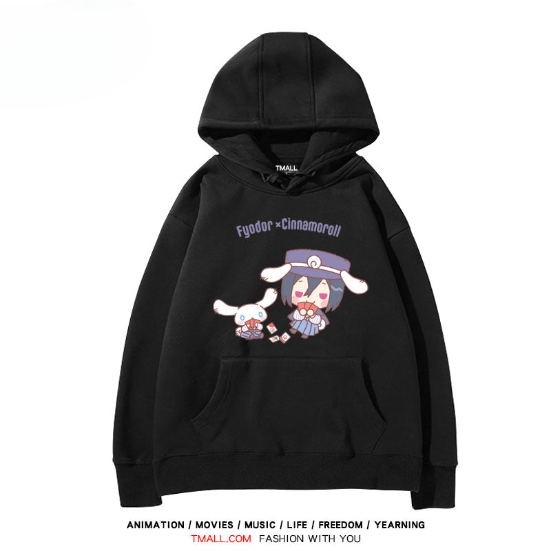 Men's and Women's Anime Printed Loose Hoodie