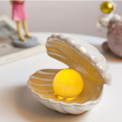 Shell and Pearl Lamp
