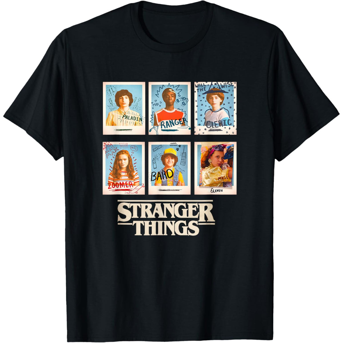 ST Main Characters Vintage Yearbook Pictures T-Shirt