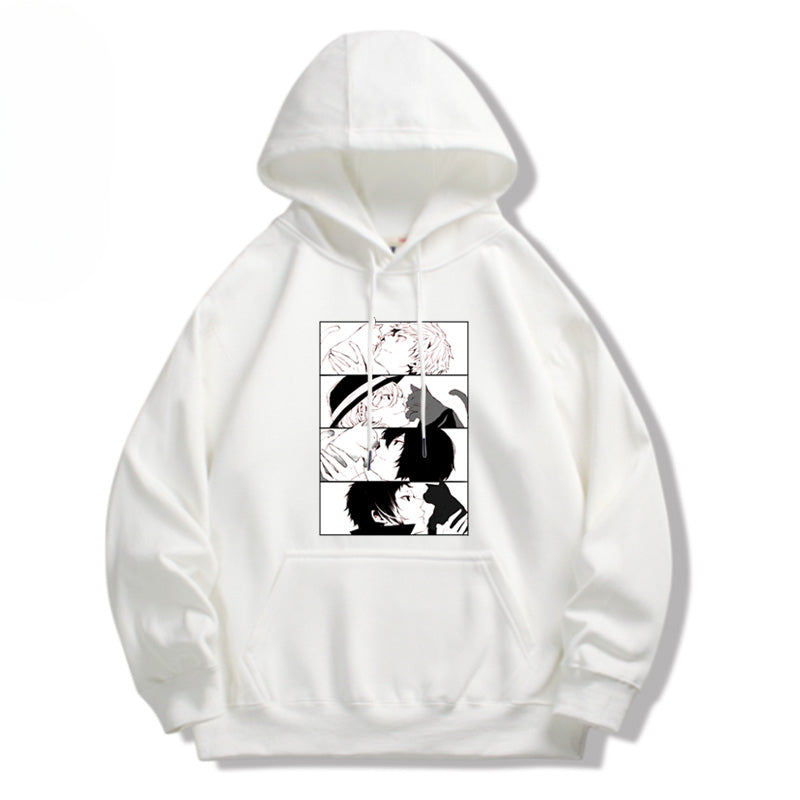 Trendy Anime Dazai Graphic Pullover Hoodie