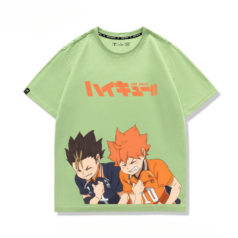 Unisex Anime Pattern Cotton Short Sleeve T-Shirt