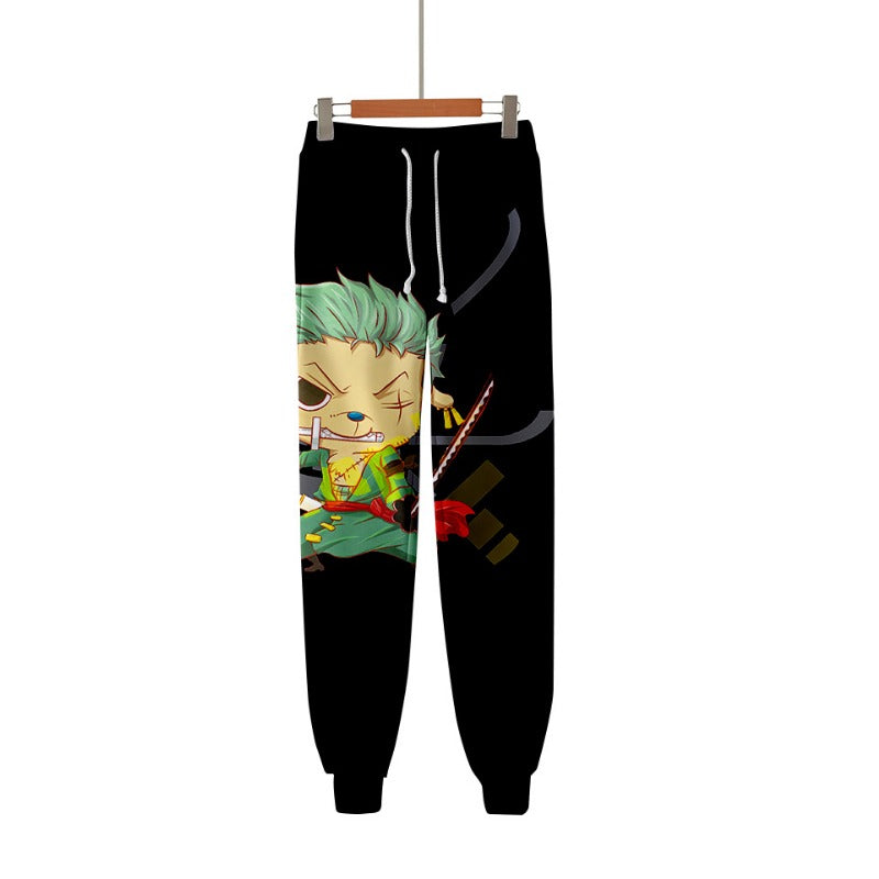 Casual Trendy Zoro Digital Print Loose Pants