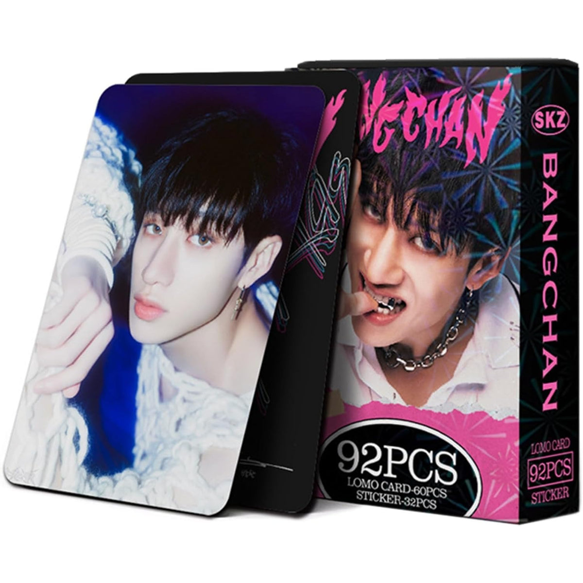 60pcs SKZ Rock Star Album Felix PhotoCards with 32pcs Stickers