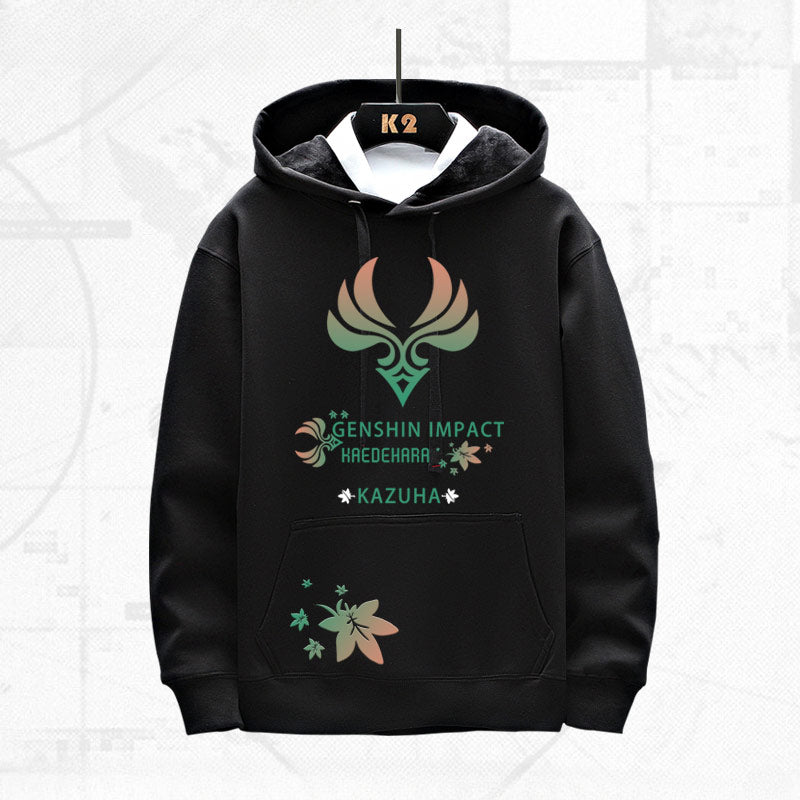 Game Pattern Printed Loose Hoodie