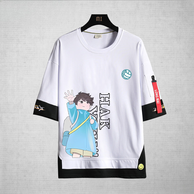 Unisex Anime Hinata Print Loose T-Shirt