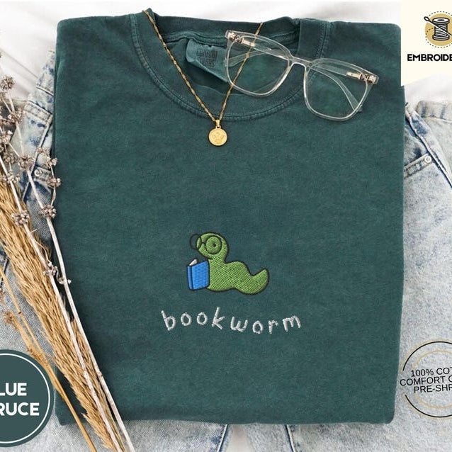 Bookworm Embroidered Sweatshirt