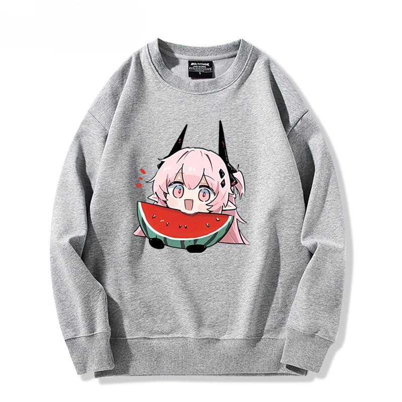 Casual Cute Game Theresia Print Sweatshirt