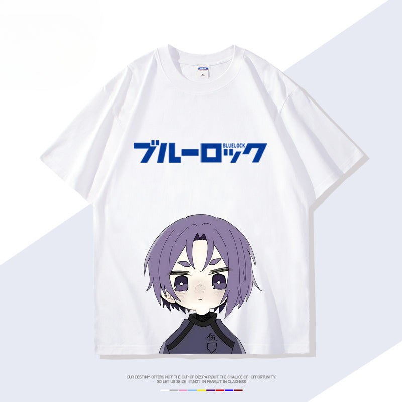 Anime Figure Print Short-sleeved T-shirt