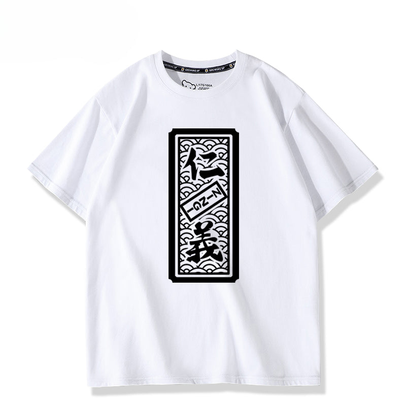 Girls Anime Cos Letter Short Sleeve T-Shirt