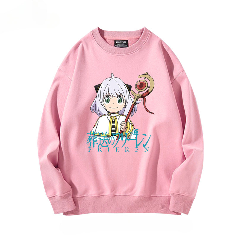 Trendy Anime Pattern Crew Neck Sweatshirt