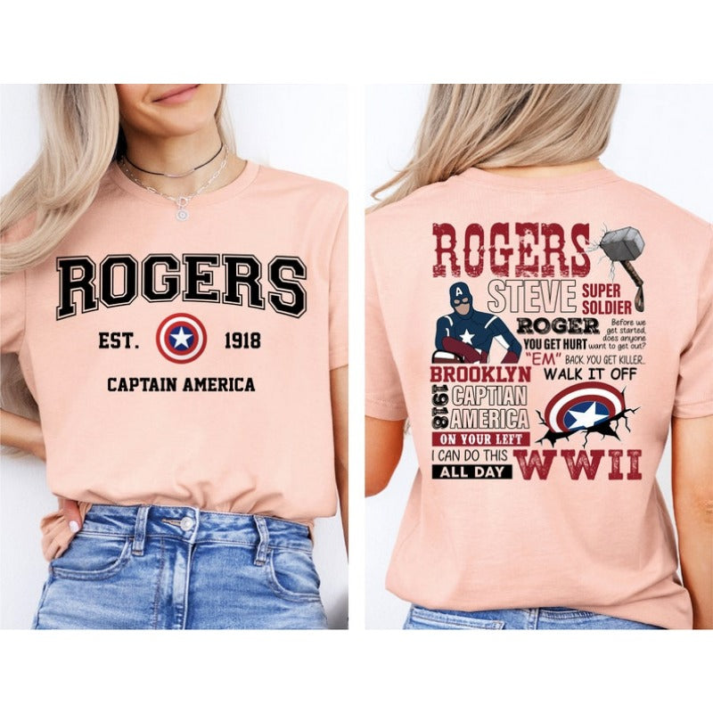 Rogers Captain America Short Sleeve T-Shirt