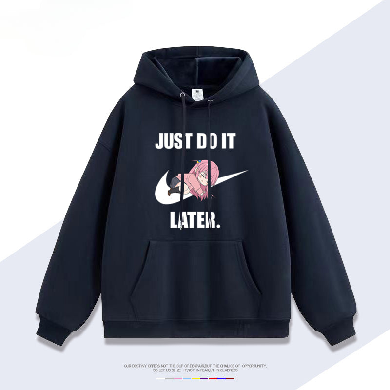 Hitori Just Do It Later Casual Hoodie
