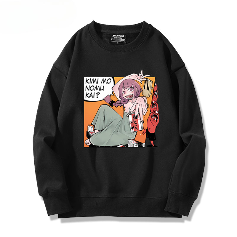 Trendy Anime Cos Crew Neck Sweatshirt