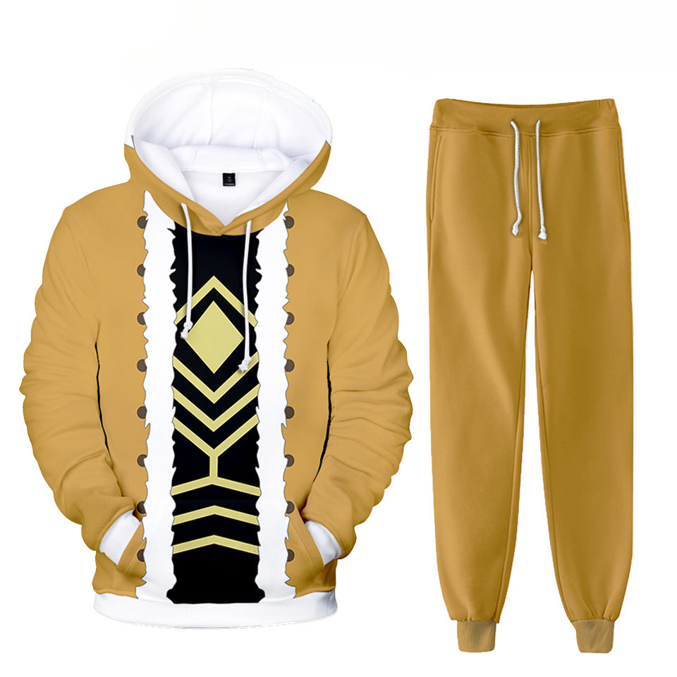 Unisex Anime 3d Print Cosplay Hoodie Pants Two-piece Set