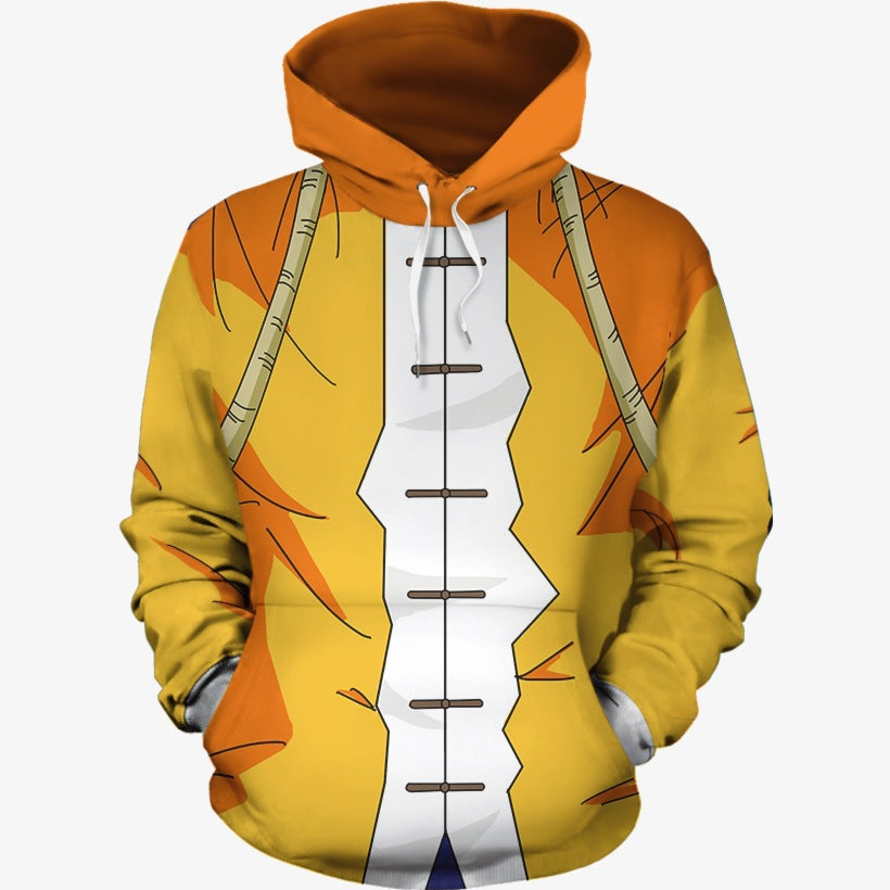 Trendy Anime Digital Print Loose Hoodie