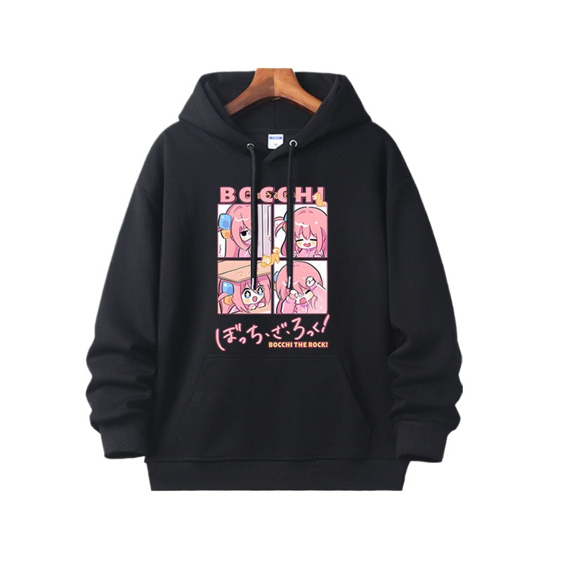 Bocchi Anime Graphic Pullover Hoodie