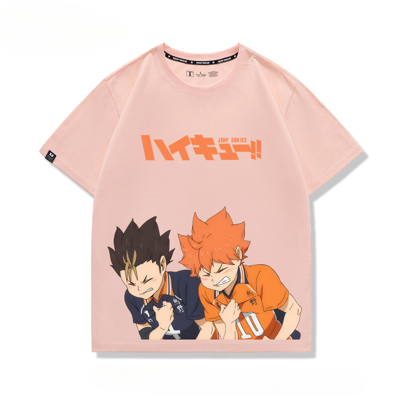 Unisex Anime Pattern Cotton Short Sleeve T-Shirt
