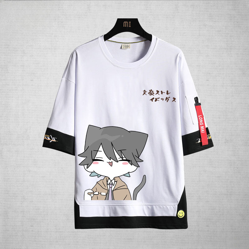 Chic Anime Cotton Loose Crew Neck T-Shirt