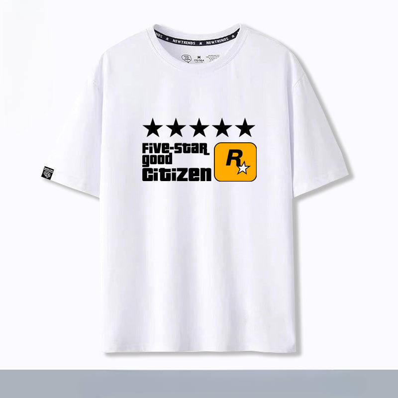 Unisex Game R Star Cotton Short Sleeve T-Shirt