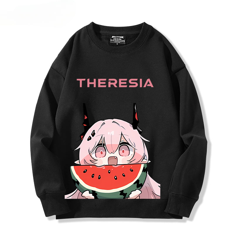 Casual Cute Game Theresia Print Sweatshirt