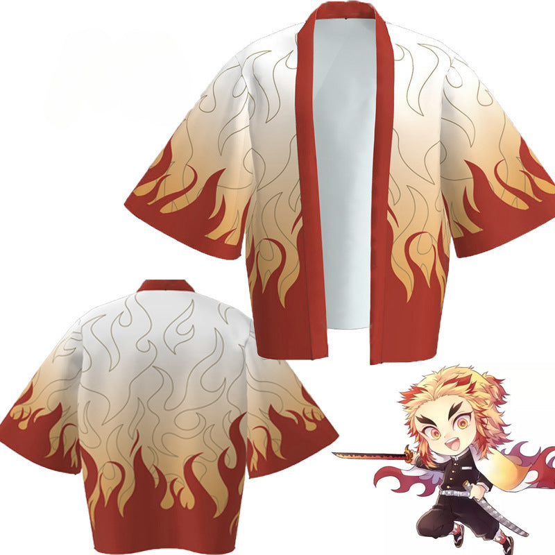 Casual Anime Tanjiro Cosplay Cloak Pajamas