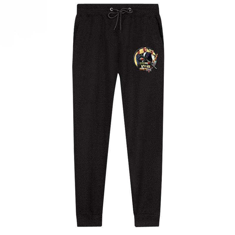 Men's Game Logo Print Casual Sweatpants